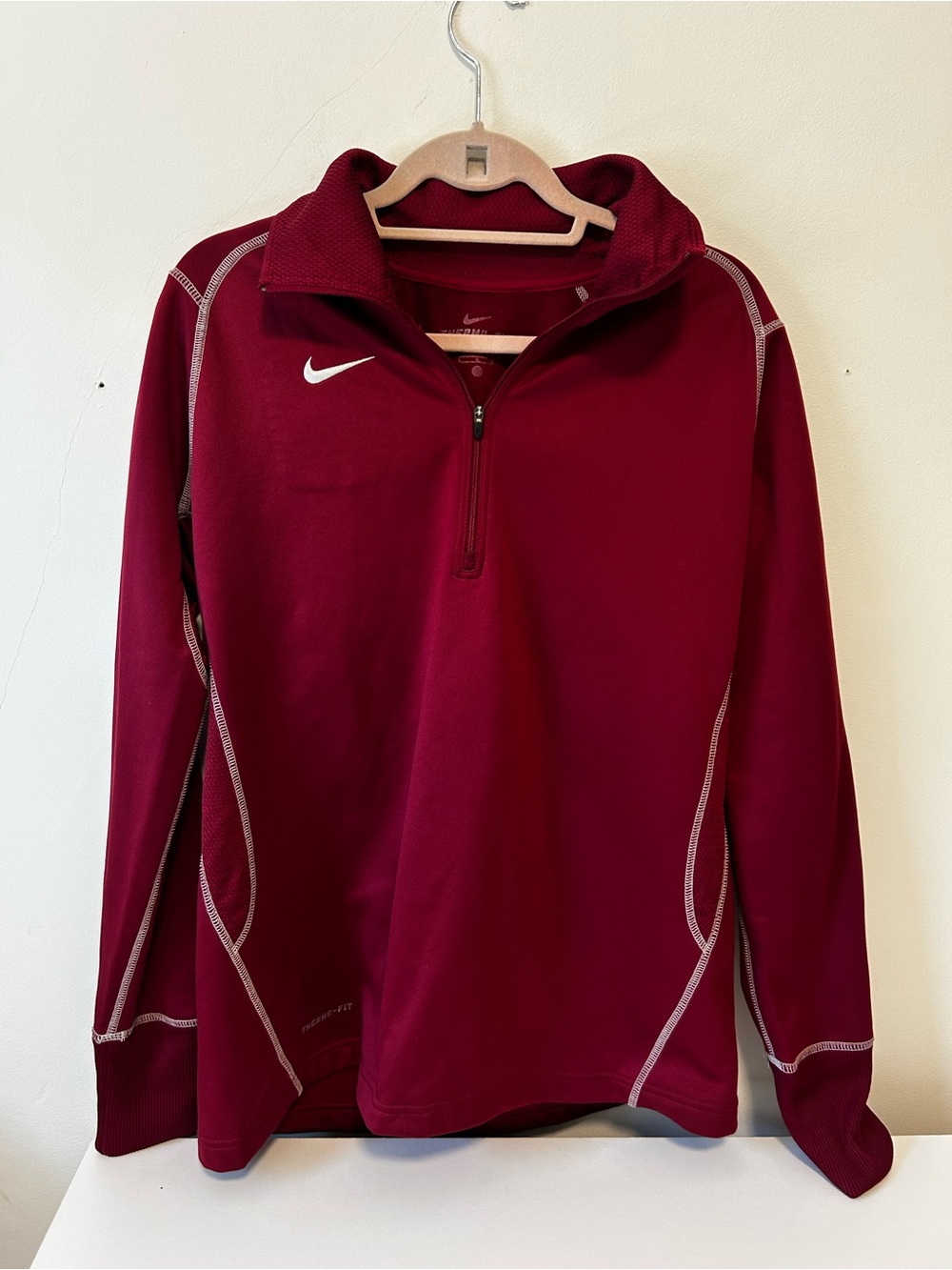 Nike Women’s Maroon Quarter-Zip Athletic Pullover